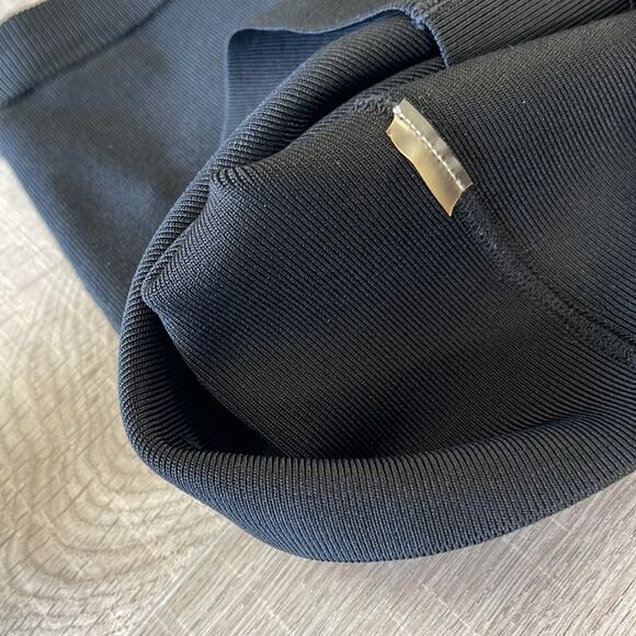 T ALEXANDER WANG Black Bodycon Fitted Ribbed Waist Mini Skirt Womens Size Medium - Picture 5 of 5